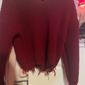 Cozy Red Knit Sweater
